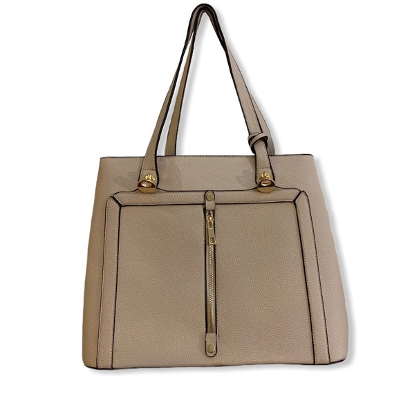 3 Piece -Vegan Shoulder bag with mini Bag & Wallet - Picture 2 of 7